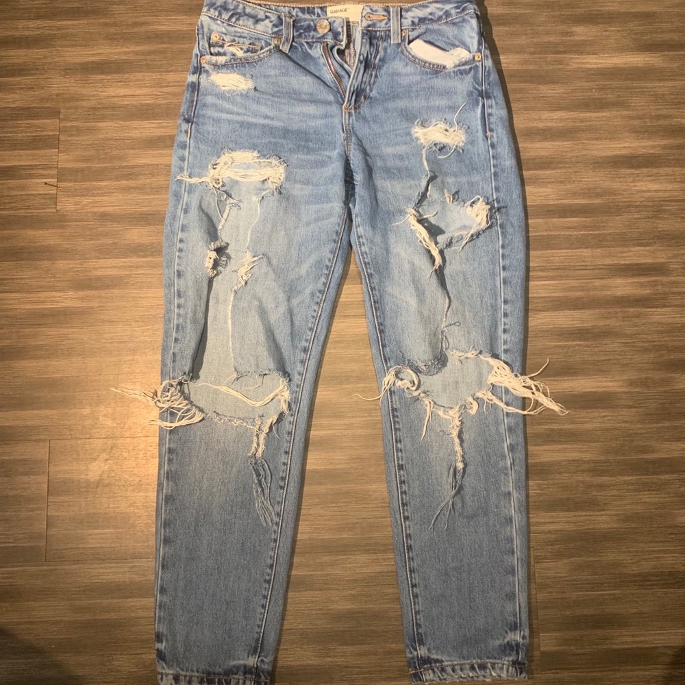Garage Heavy Distressed Denim Jeans